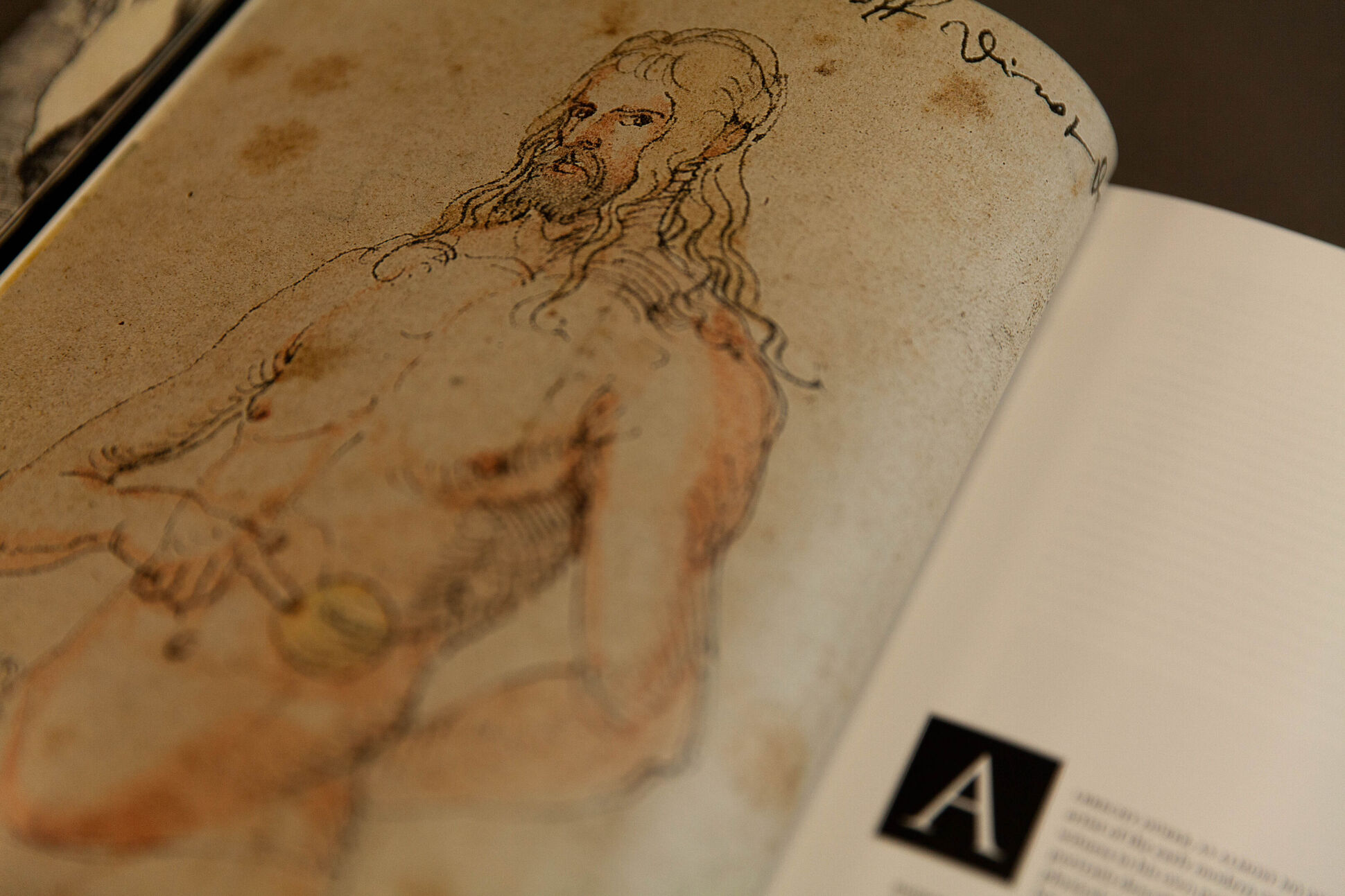 Detail aus dem aufgeschlagenen Buch "Dürer’s Journeys: Travels of a Renaissance Artist"