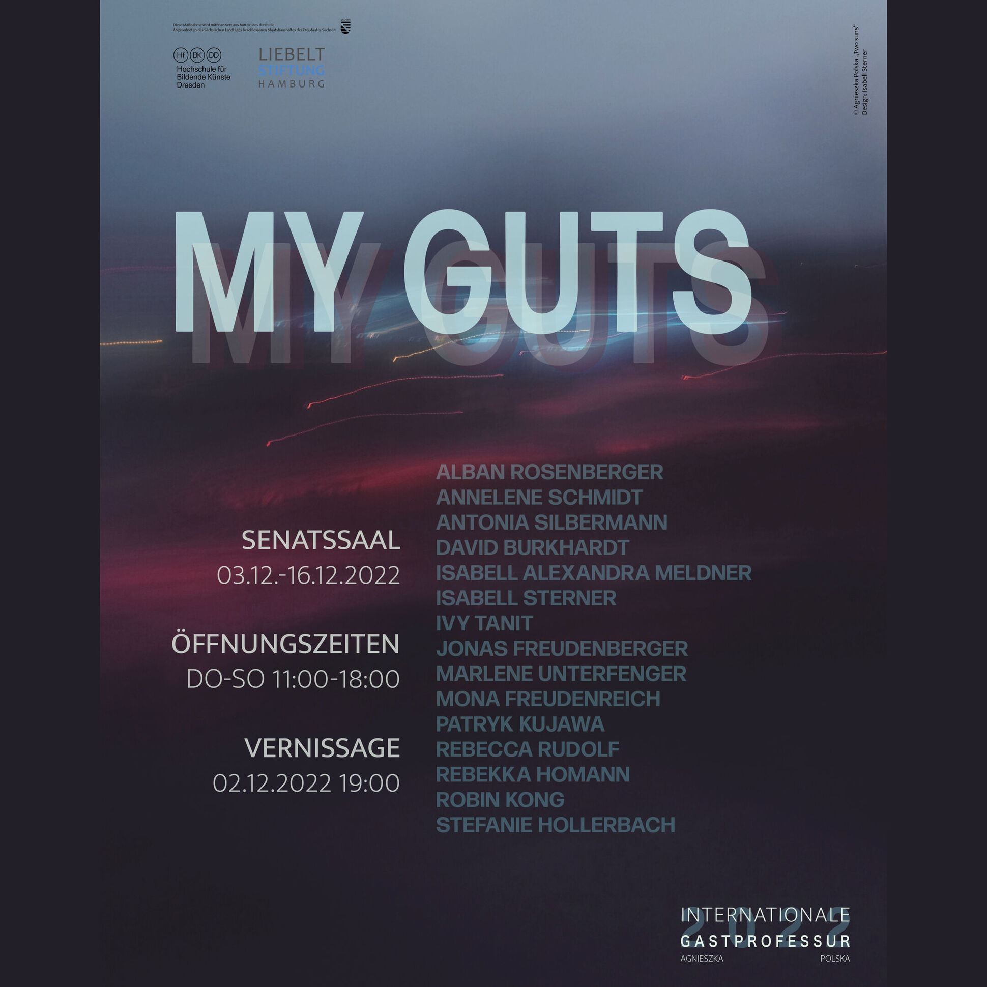 Poster dunkel mit weißem Titel