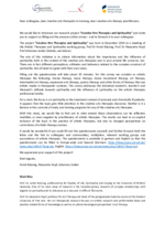 Letter | Study | Creative Arts Therapies and Spirituality