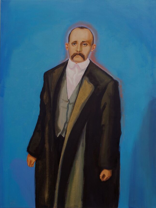 [Translate to English:] Bartolomeo, (Vanzetti), Öl auf Leinwand, 155 x 115 cm, 2013