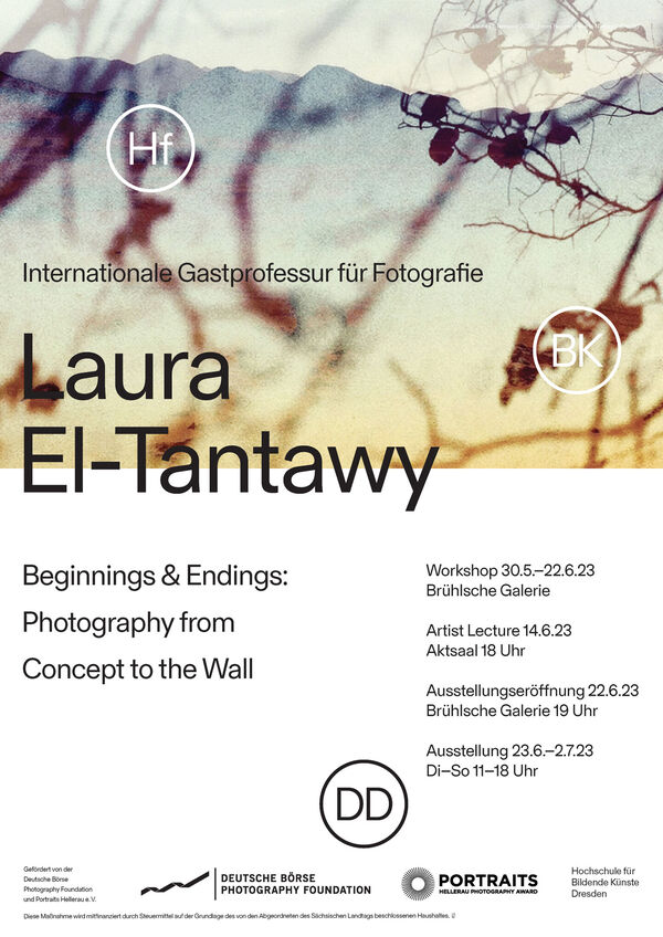 Poster mit Daten zur Ausstellung und Workshop