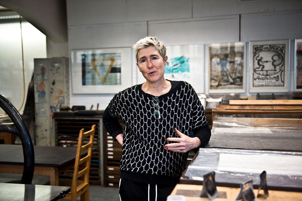 Workshop mit Cornelia Renz zur Radierung Foto von Cornelia Renz in Grafikwerkstatt Dresden