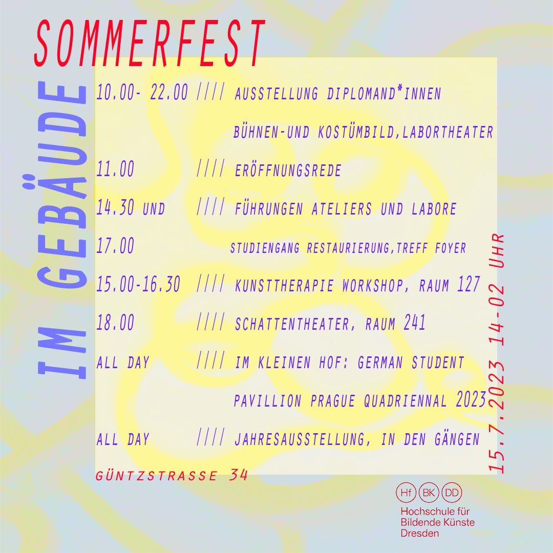Flyer in GELB zum Sommerfest