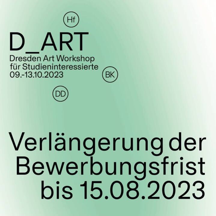 Flyer in weiß grün mit der Info zur Verlängerung der Bewerbunsfrist bis 15.08.2023