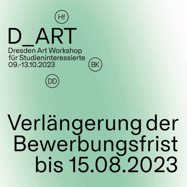 Flyer in weiß grün mit der Info zur Verlängerung der Bewerbunsfrist bis 15.08.2023