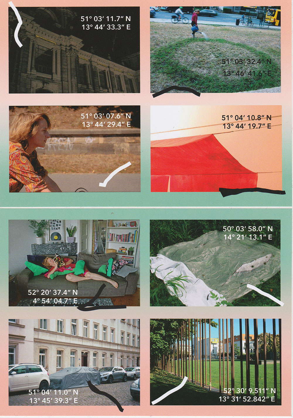 [Translate to English:] Das Bild zeigt Kacheln mit Fotos von Arbeiten von Studierenden und Alumni.
