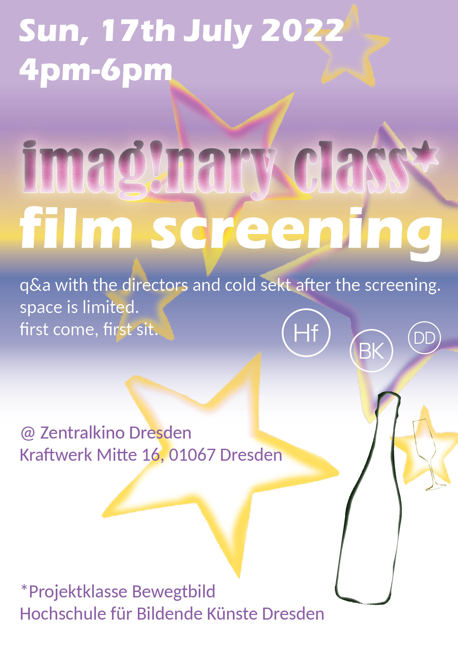 Poster des Screenigs der Projektklasse Film.
