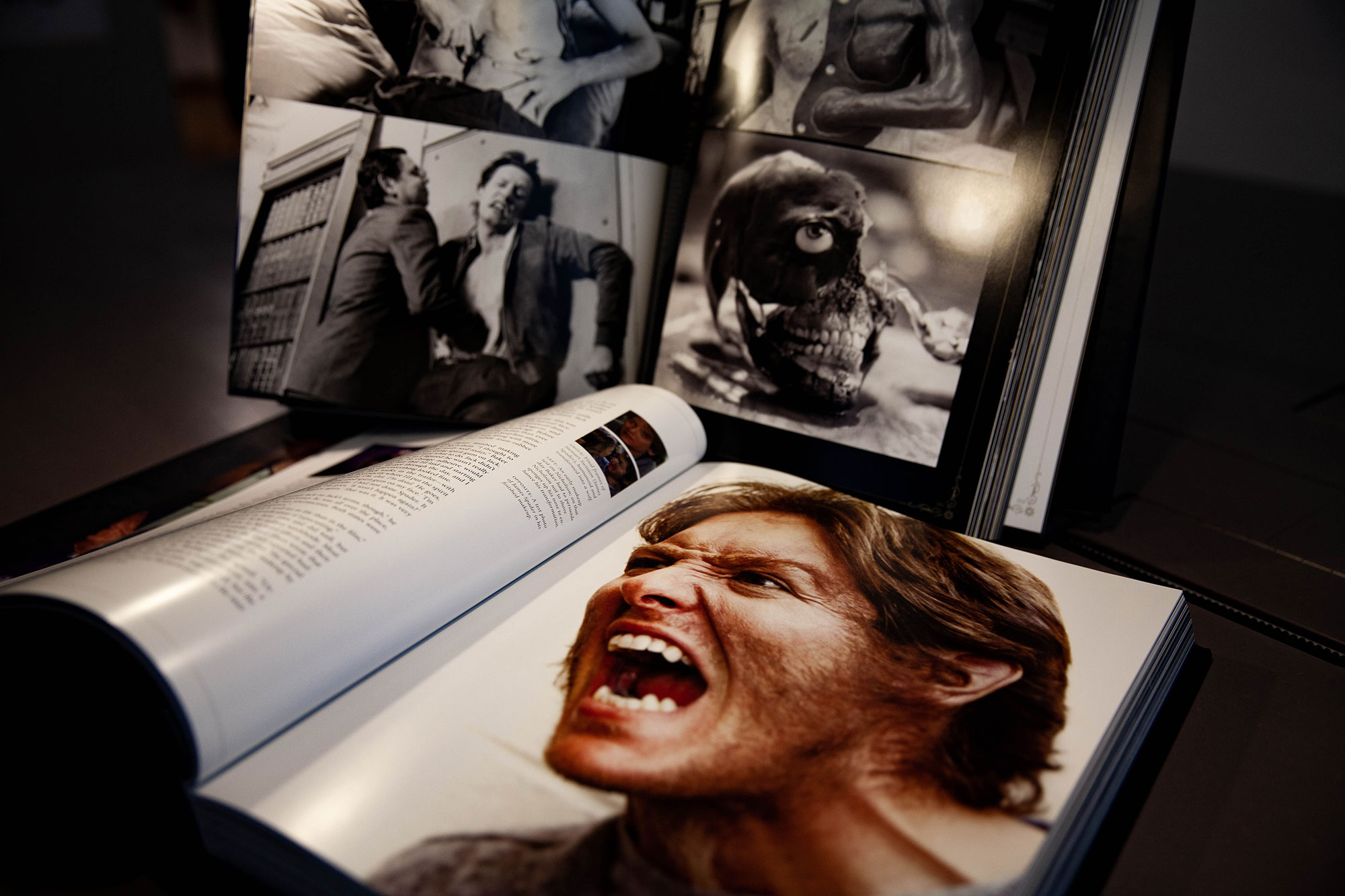 Opened up book.