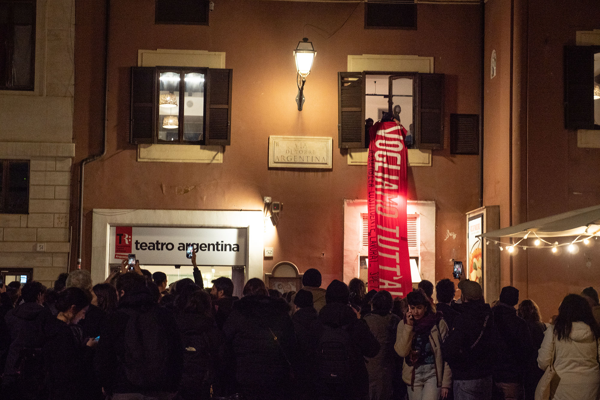 Szene einer Demonstration