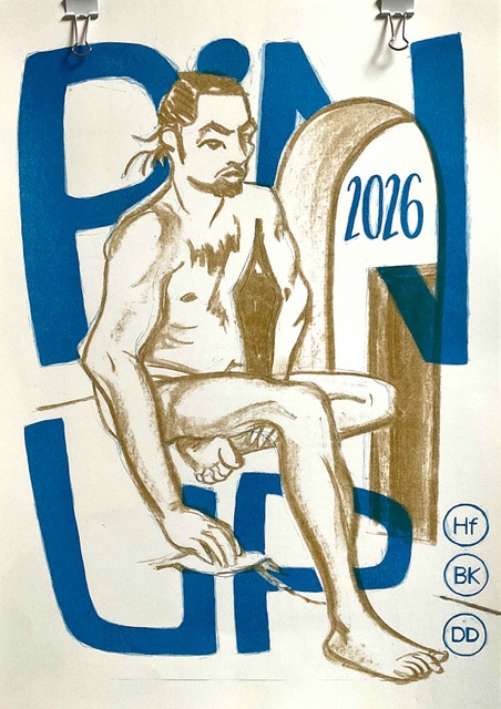 Deckblatt eines Kalenders, Riso gedruckt Deckblatt eines Kalenders, Riso gedruckt