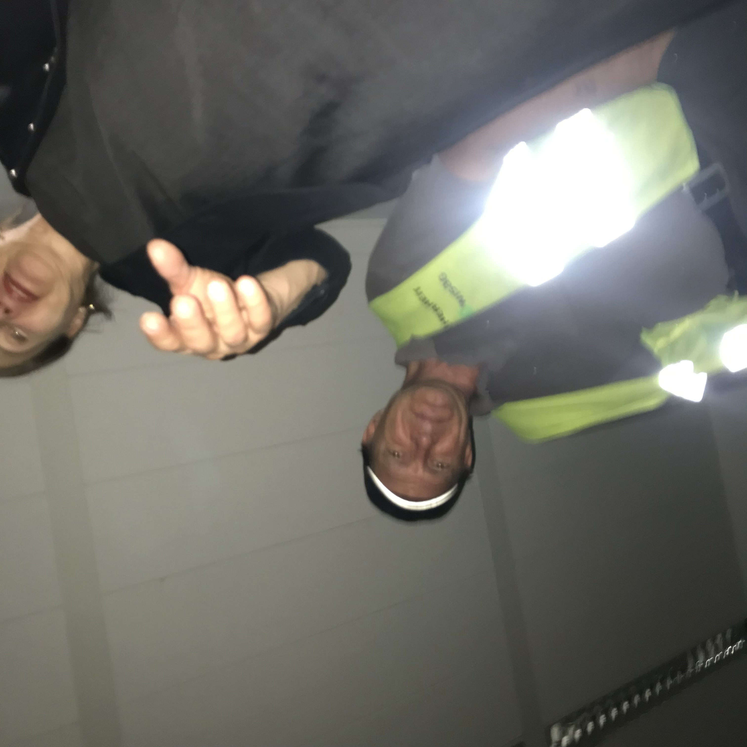 upside down photograph of two people