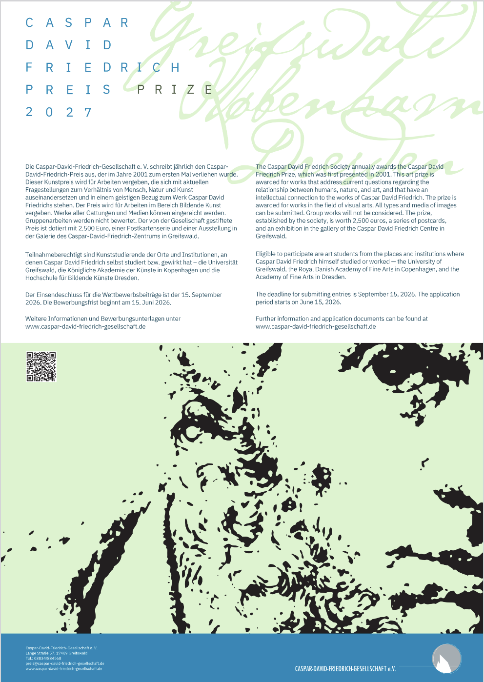 Plakat, viel kleiner Text, minfarbene stilisierte grafik