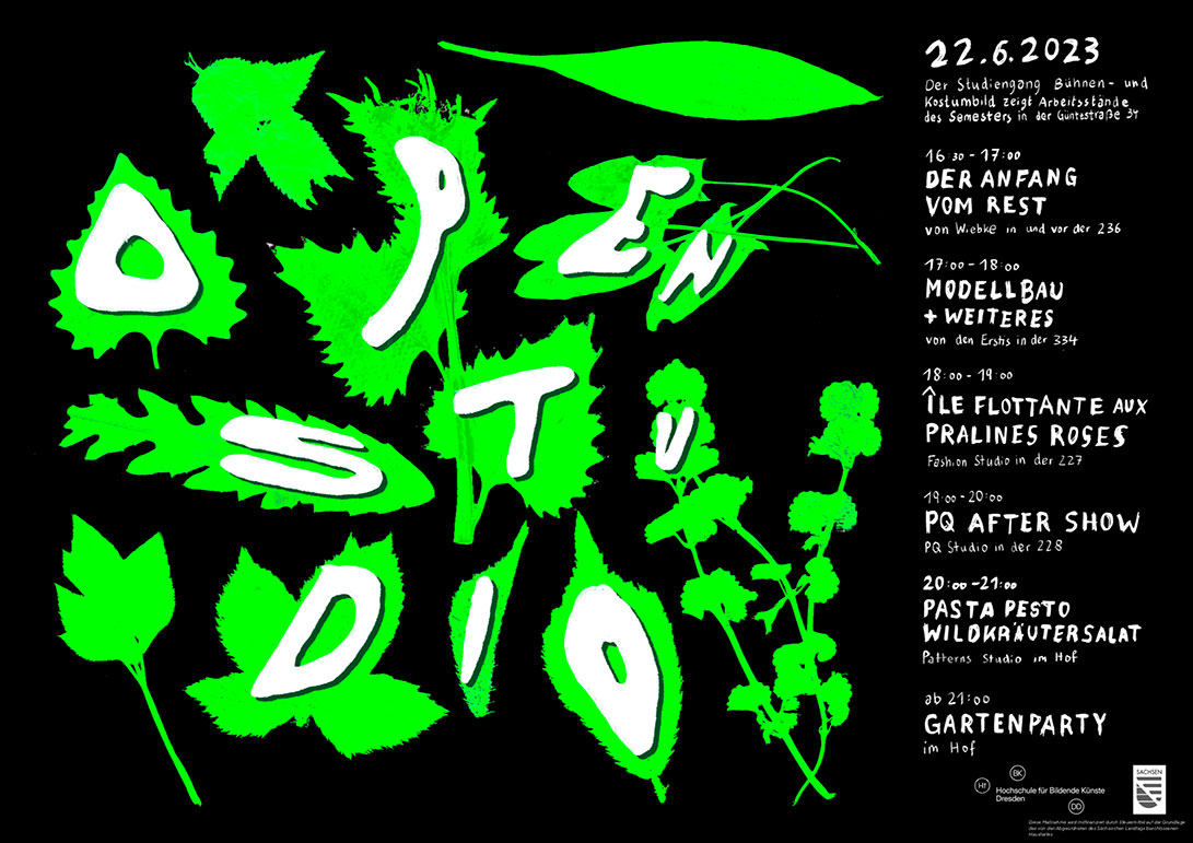 Plakat der Open Studios am 22.6.2023