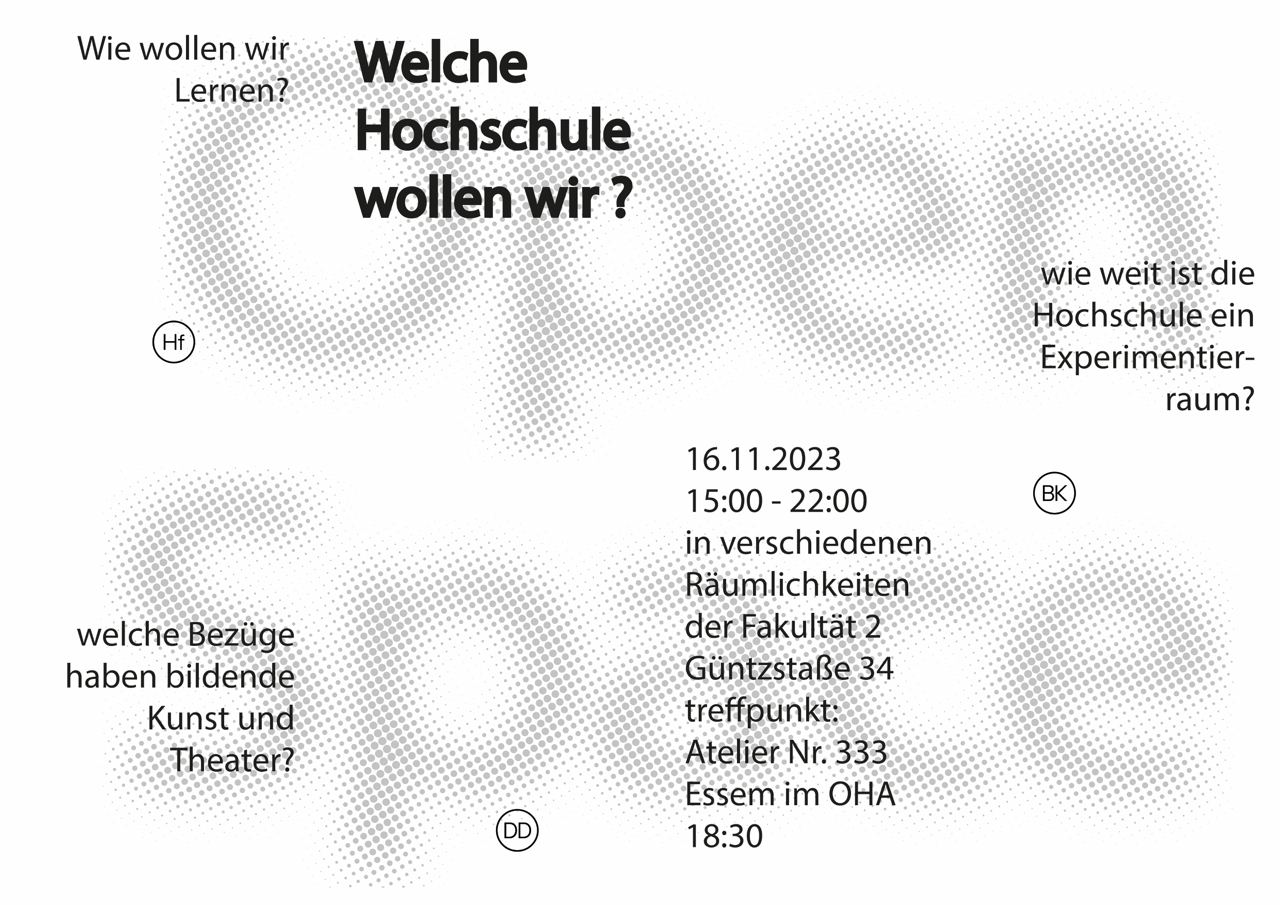 3. Openspace: Welche Kunsthochschule wollen wir?