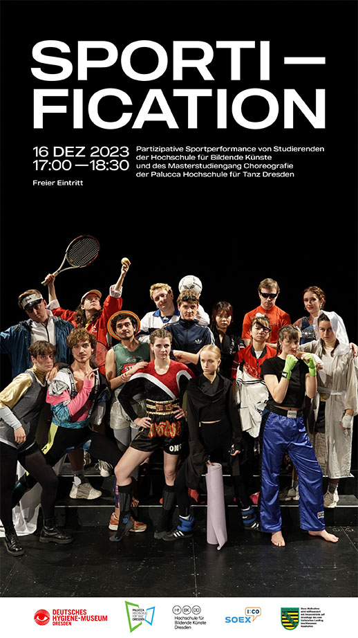 Gruppenfoto von sportlich gekleideten Menschen
