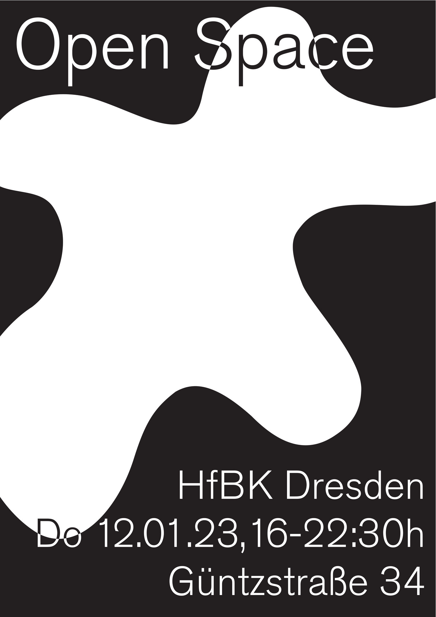 Plakat Openspace mit Zeit und Ort