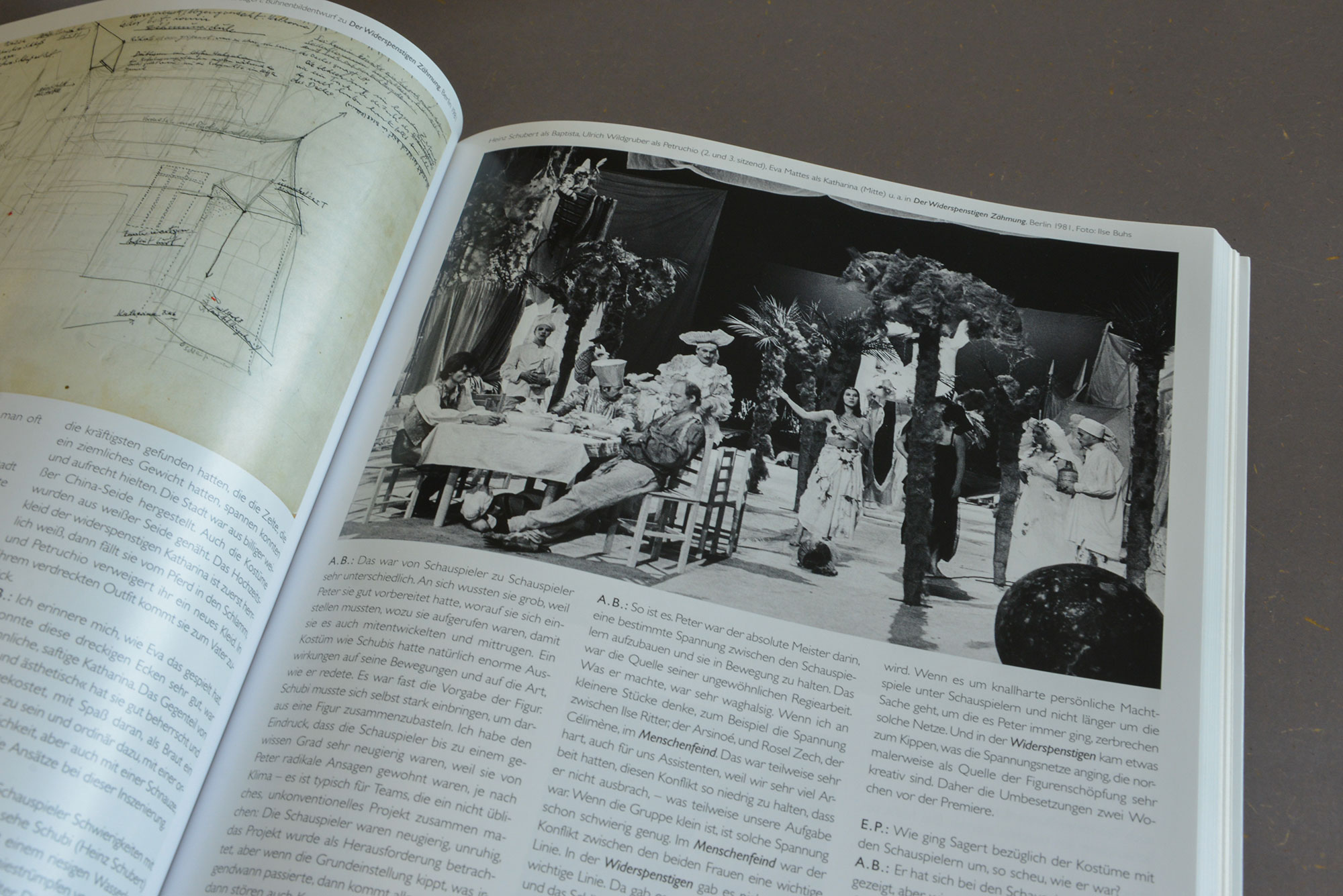 Double page from "Peter Zadek and his stage designs"